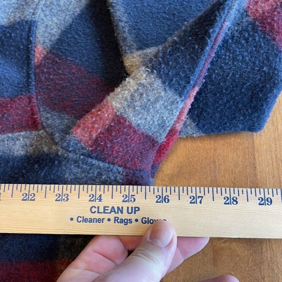 John Wayne Stock Supply XL 1/4 Zip Plaid Heavy Fleece Pull On Shirt Jacket - Picture 3 of 7